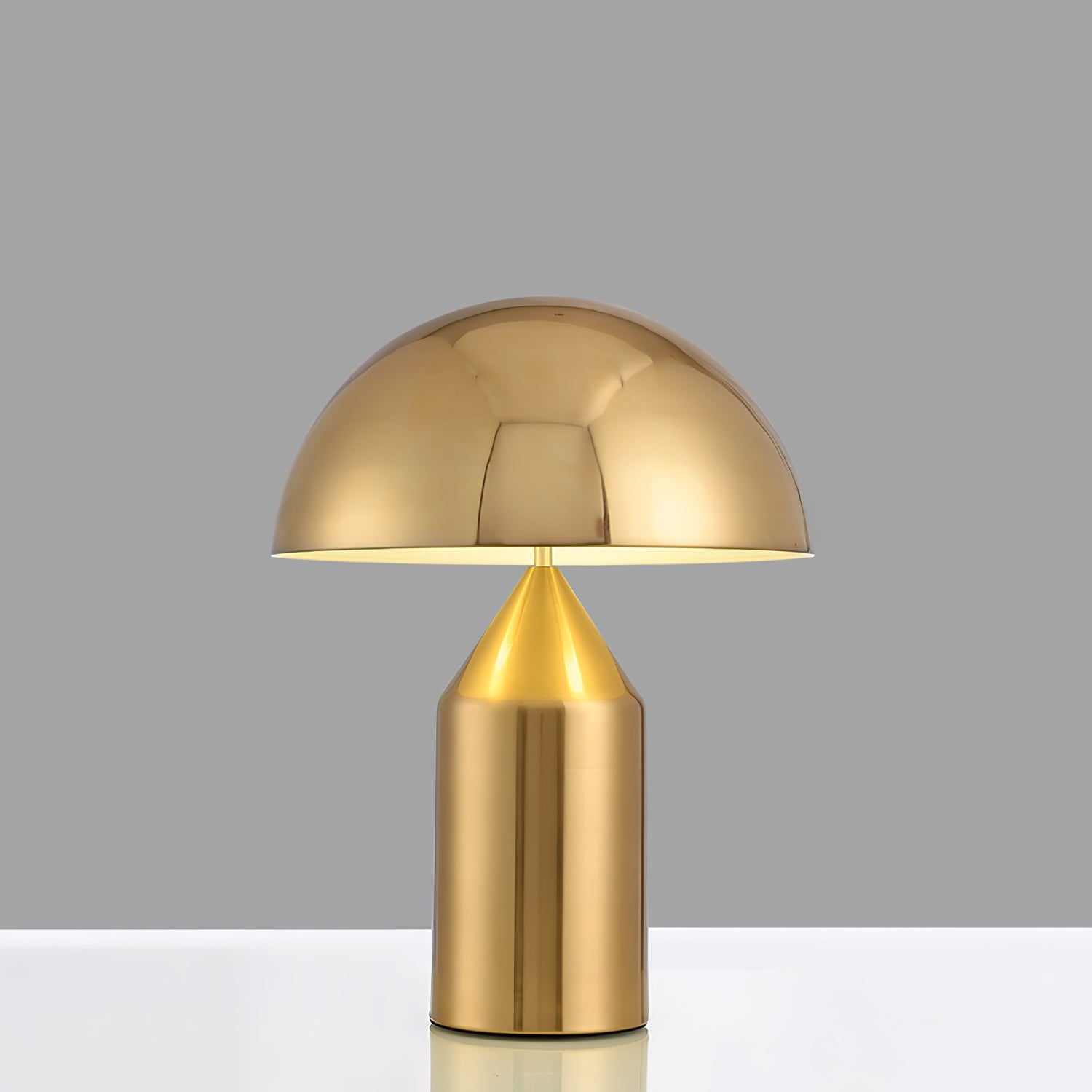 Brushed Metal Dome Table Lamp