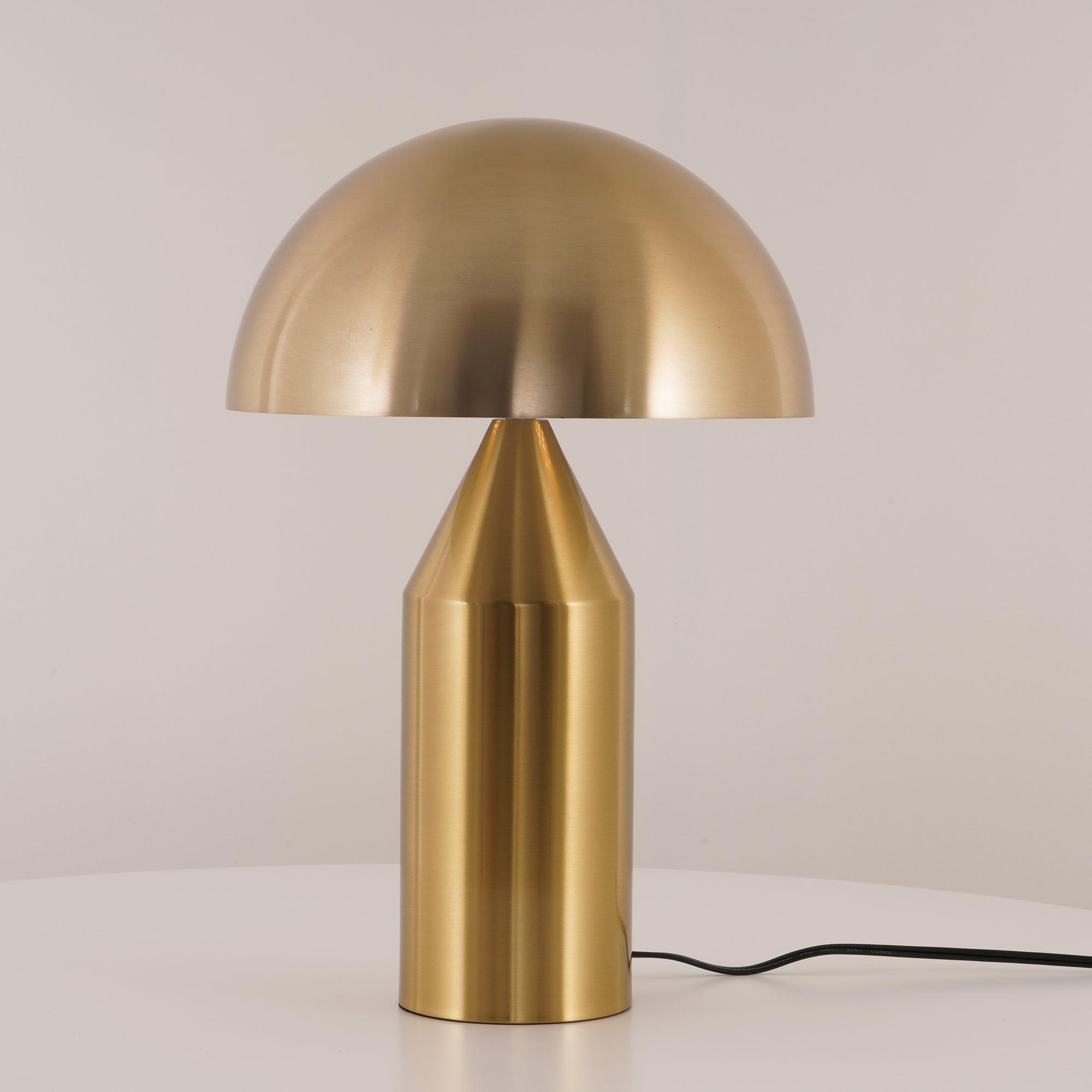 Brushed Metal Dome Table Lamp