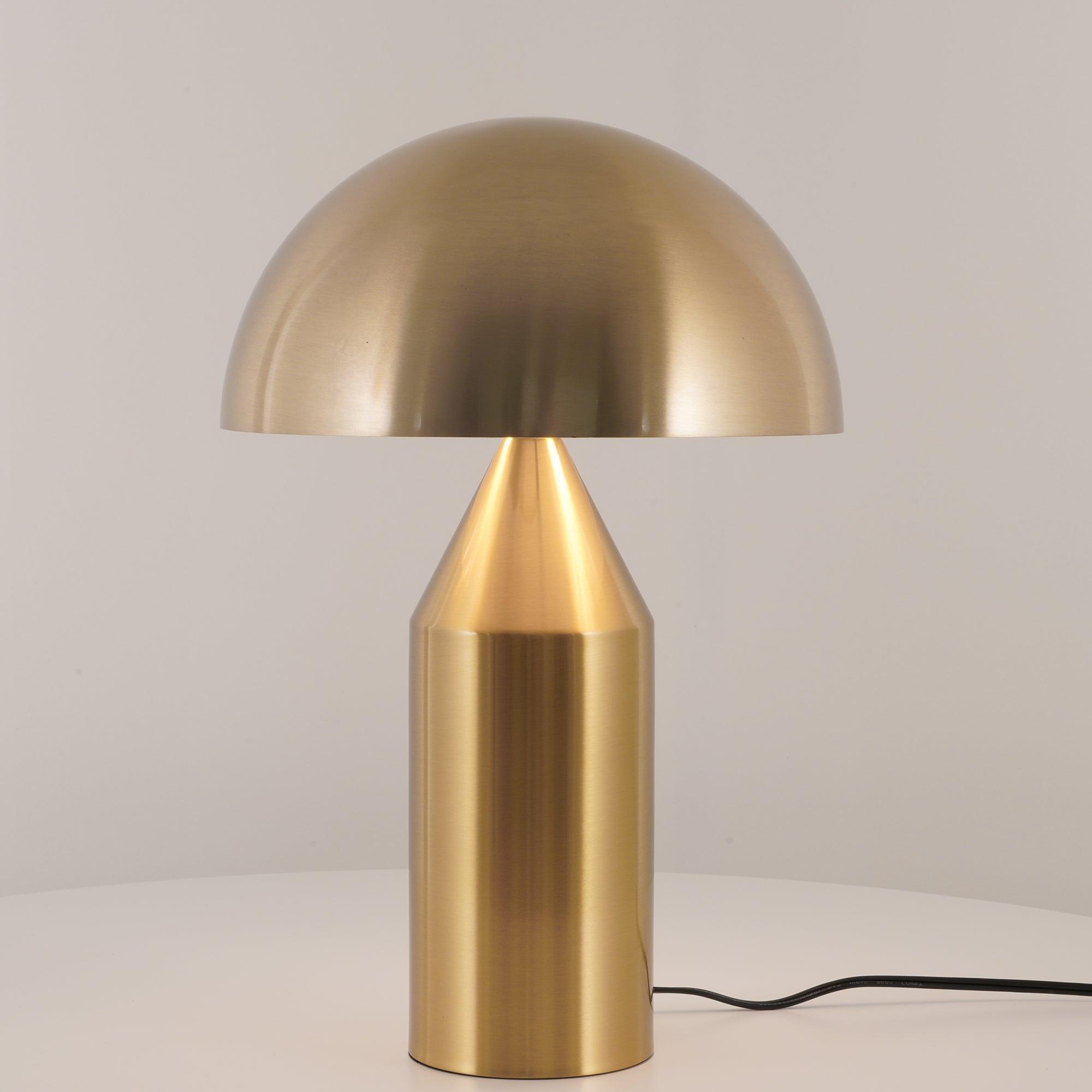Brushed Metal Dome Table Lamp