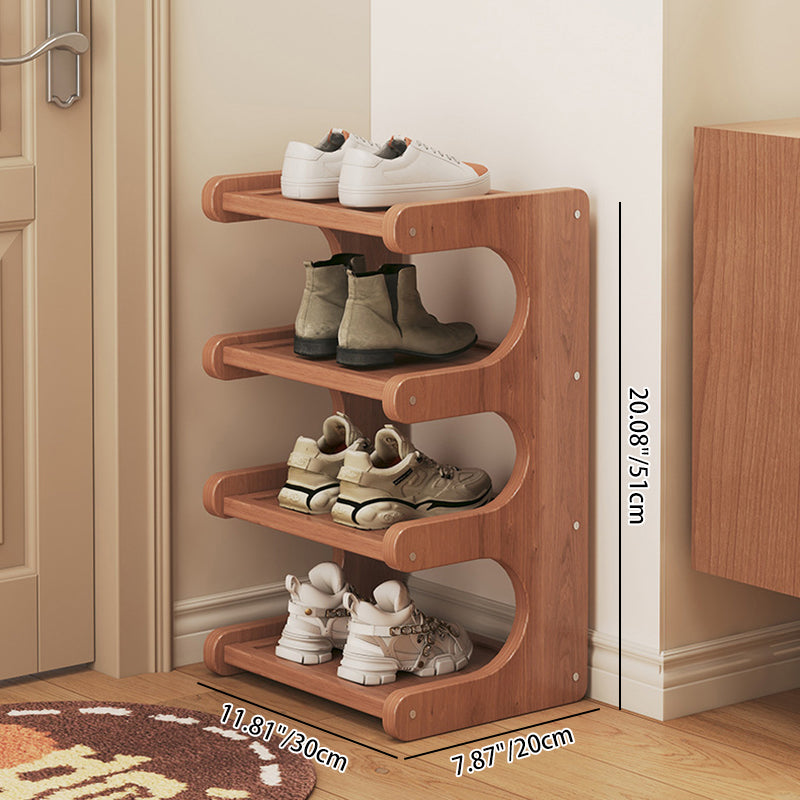 Rotating Shoe Storage Tower 2–5 Tier Bamboo MDF