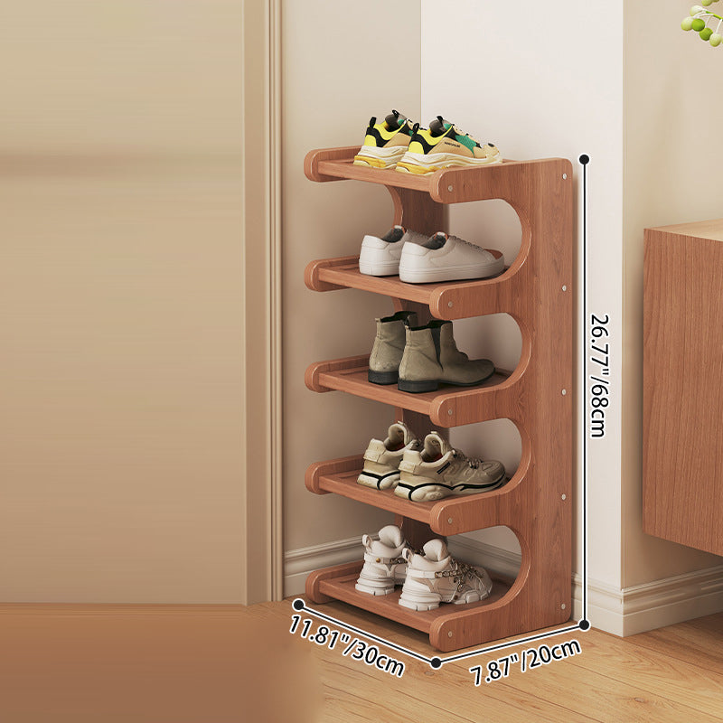 Rotating Shoe Storage Tower 2–5 Tier Bamboo MDF
