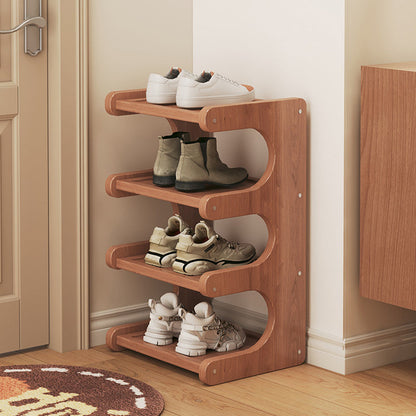 Rotating Shoe Storage Tower 2–5 Tier Bamboo MDF