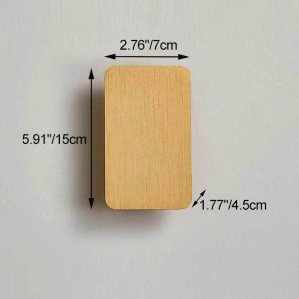 Minimalist LED Wall Sconce | Flat Metal Rectangle