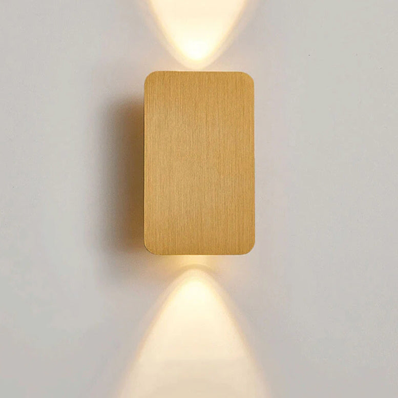 Minimalist LED Wall Sconce | Flat Metal Rectangle