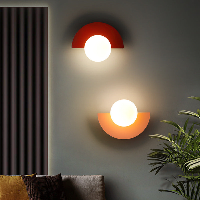 Colorful Wall Sconce | Minimalist Glass Sphere Design