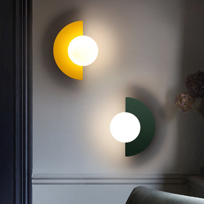 Colorful Wall Sconce | Minimalist Glass Sphere Design