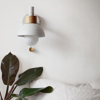 Nordic Wall Sconce | Pastel Base with Glass Globe