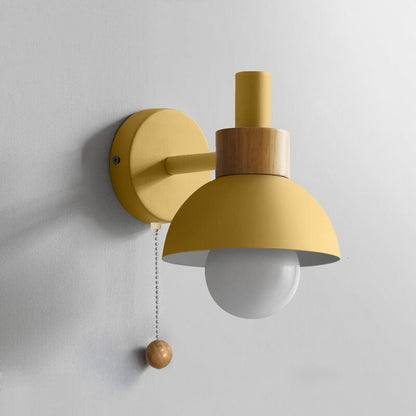 Nordic Wall Sconce | Pastel Base with Glass Globe