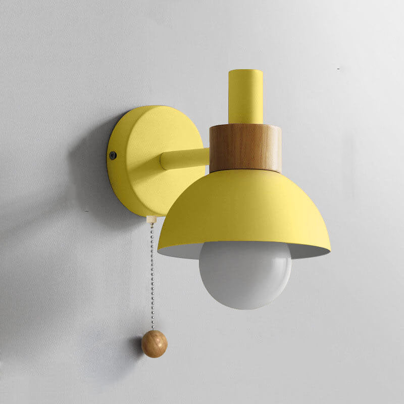 Nordic Wall Sconce | Pastel Base with Glass Globe