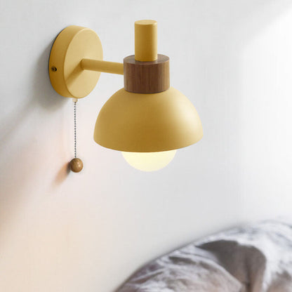 Nordic Wall Sconce | Pastel Base with Glass Globe