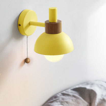Nordic Wall Sconce | Pastel Base with Glass Globe