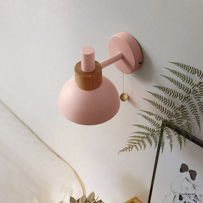 Nordic Wall Sconce | Pastel Base with Glass Globe