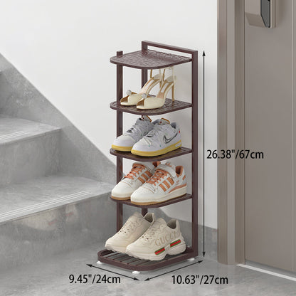 Pebble Pattern Metal Shoe Rack 5–10 Tier
