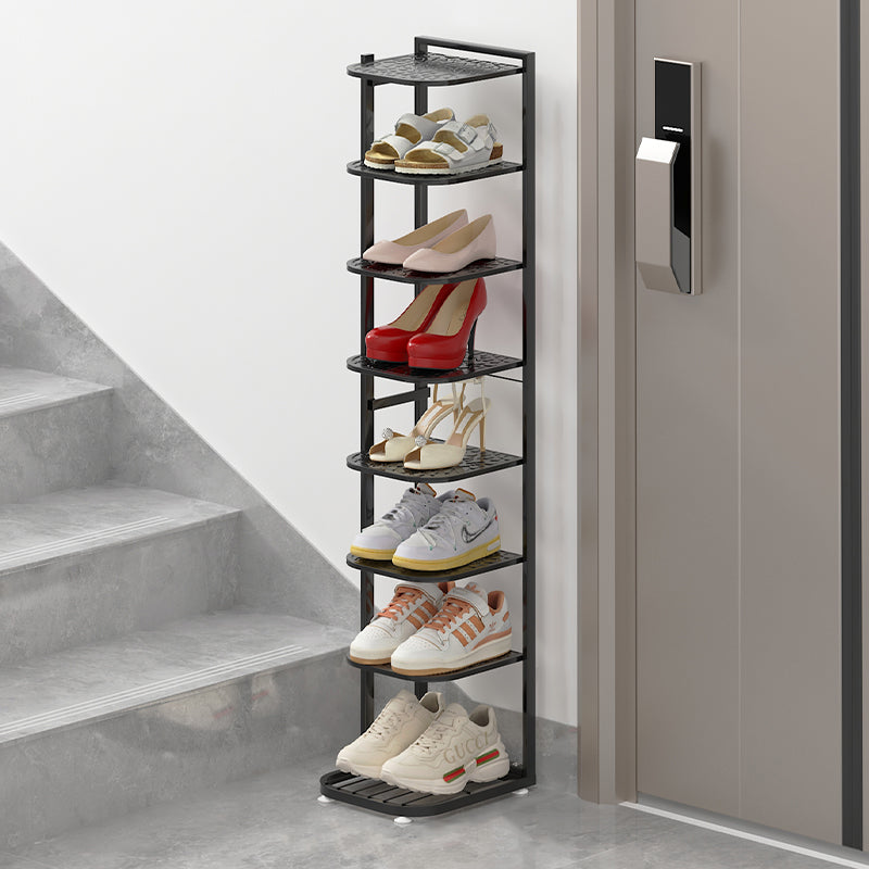 Pebble Pattern Metal Shoe Rack 5–10 Tier