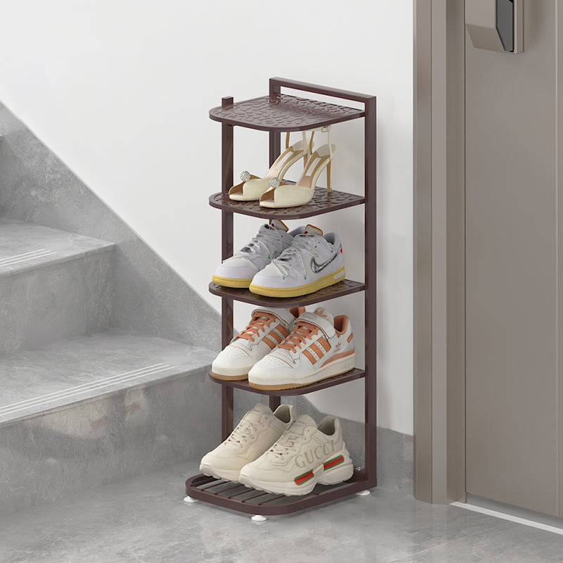 Pebble Pattern Metal Shoe Rack 5–10 Tier