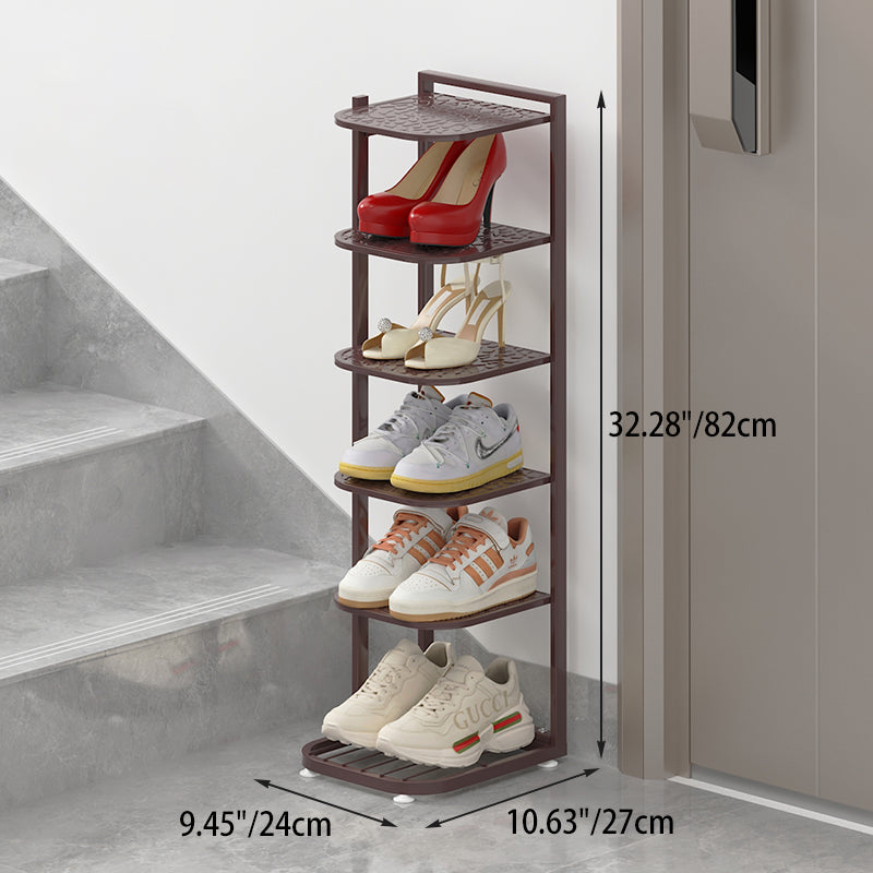 Pebble Pattern Metal Shoe Rack 5–10 Tier