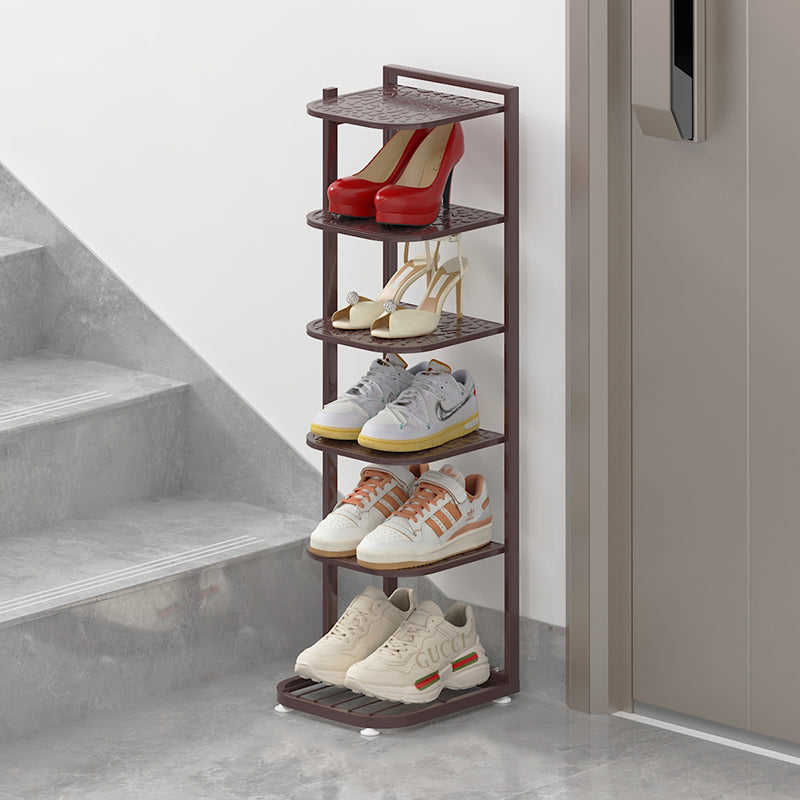 Pebble Pattern Metal Shoe Rack 5–10 Tier