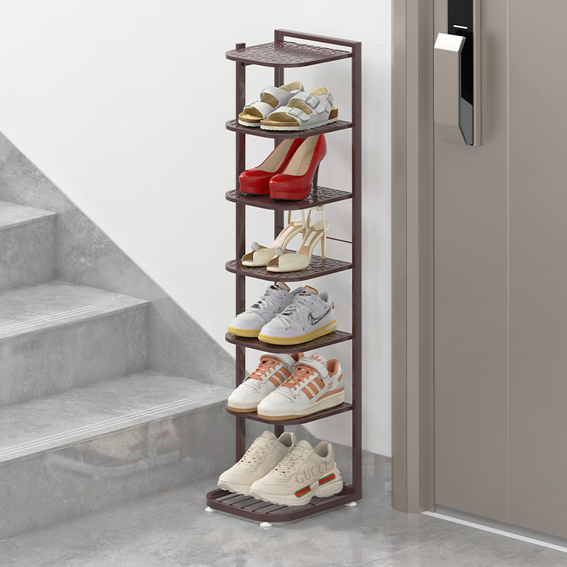 Pebble Pattern Metal Shoe Rack 5–10 Tier