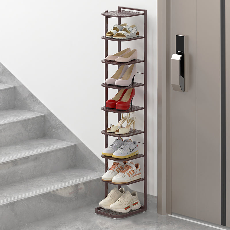 Pebble Pattern Metal Shoe Rack 5–10 Tier