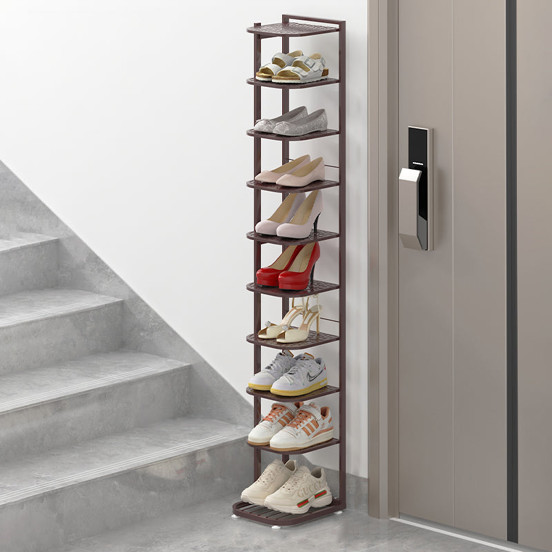 Pebble Pattern Metal Shoe Rack 5–10 Tier