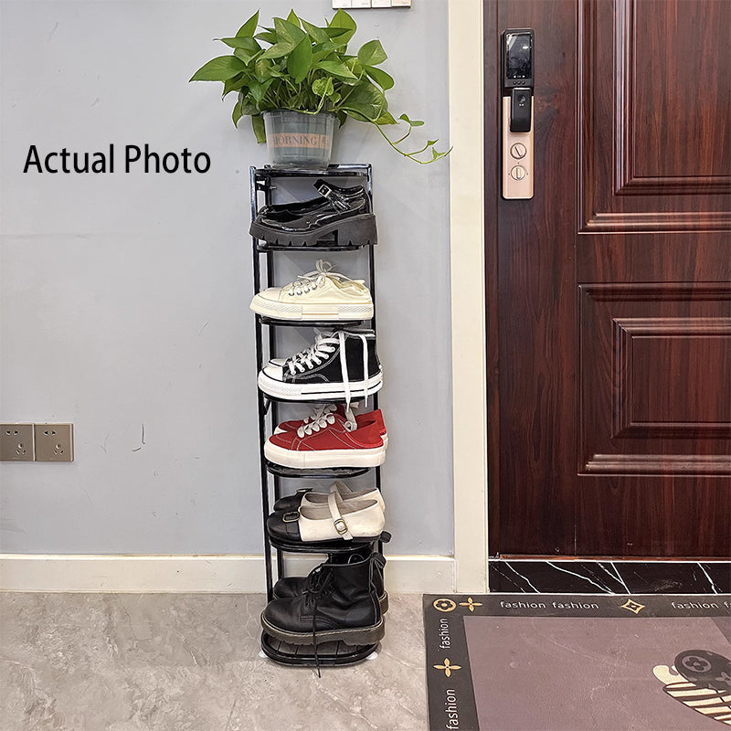 Pebble Pattern Metal Shoe Rack 5–10 Tier