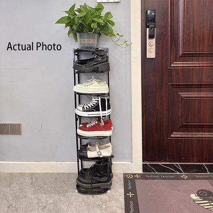 Pebble Pattern Metal Shoe Rack 5–10 Tier