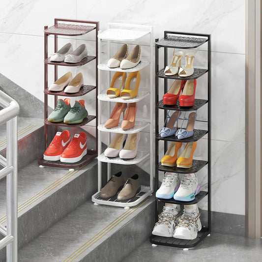 Pebble Pattern Metal Shoe Rack 5–10 Tier