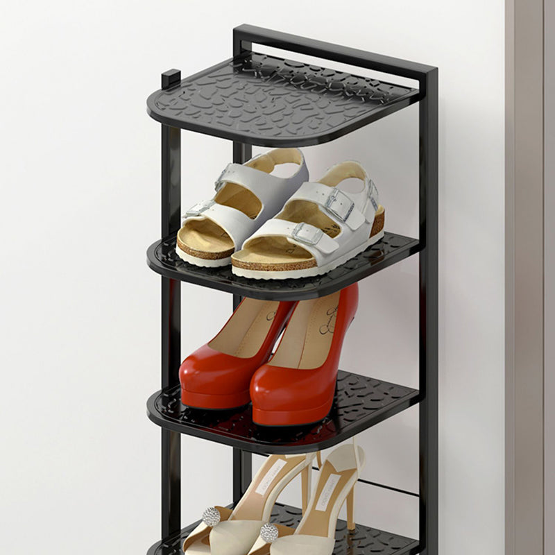 Pebble Pattern Metal Shoe Rack 5–10 Tier