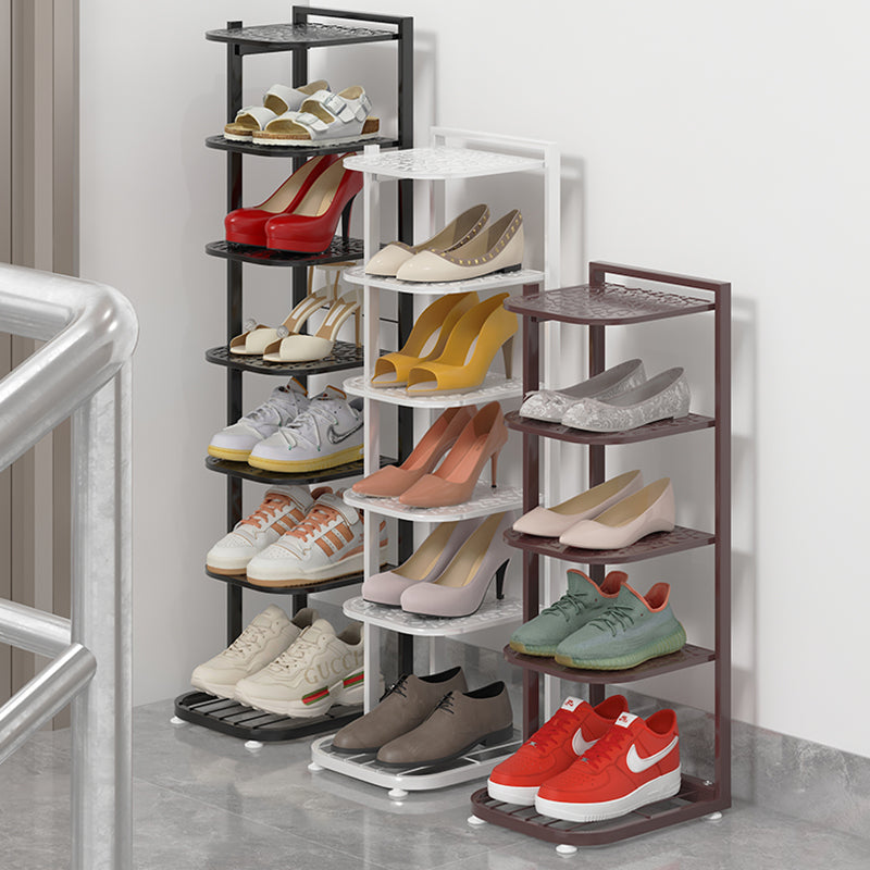 Pebble Pattern Metal Shoe Rack 5–10 Tier