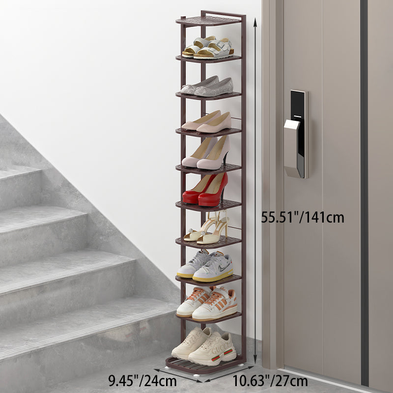 Pebble Pattern Metal Shoe Rack 5–10 Tier