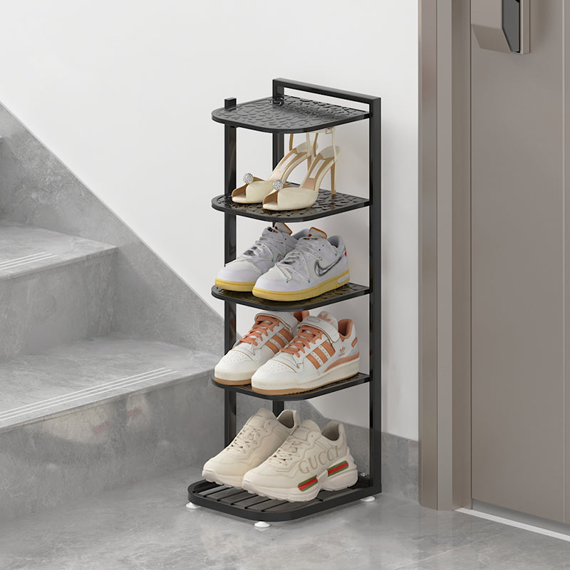 Pebble Pattern Metal Shoe Rack 5–10 Tier