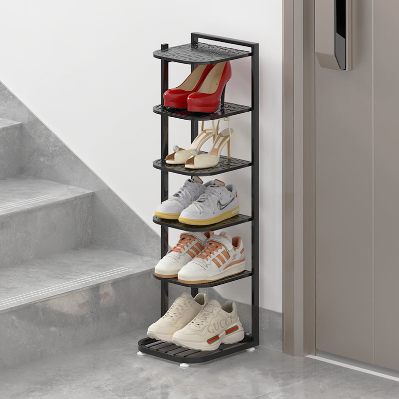 Pebble Pattern Metal Shoe Rack 5–10 Tier