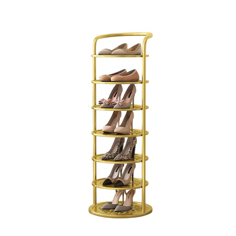 Round Tiered Metal Shoe Rack