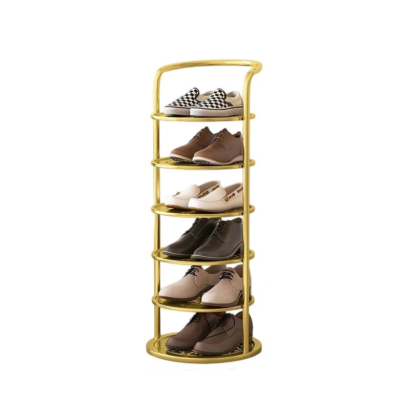 Round Tiered Metal Shoe Rack