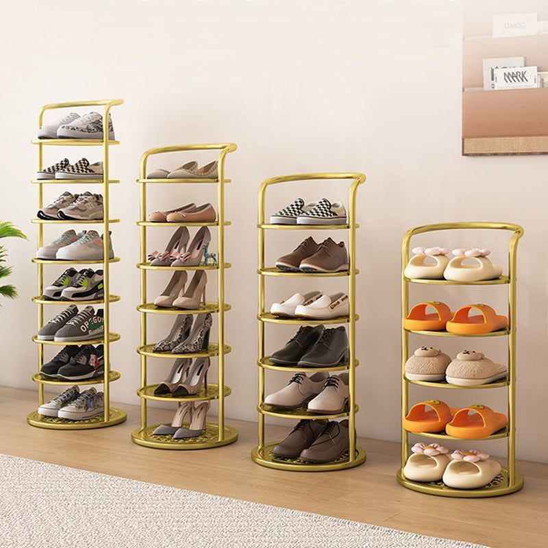 Round Tiered Metal Shoe Rack