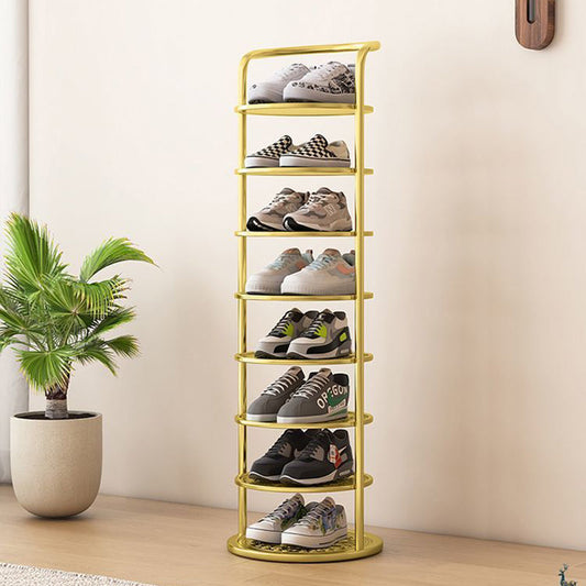 Round Tiered Metal Shoe Rack