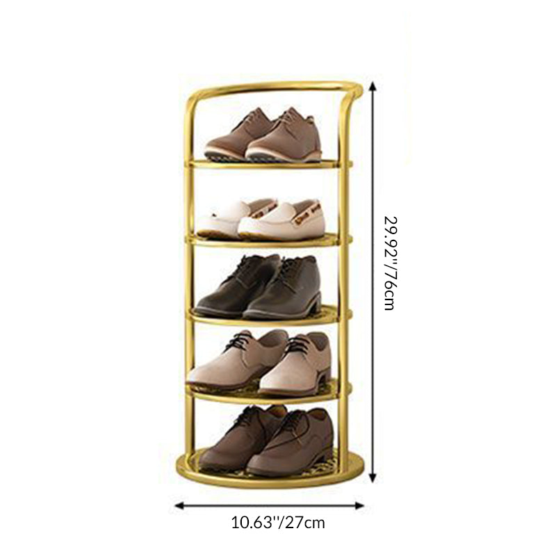 Round Tiered Metal Shoe Rack