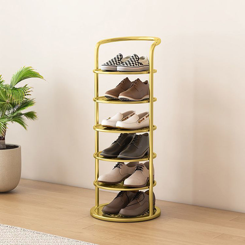 Round Tiered Metal Shoe Rack