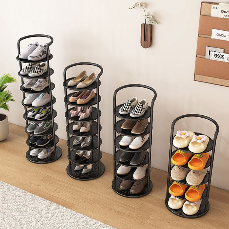 Round Tiered Metal Shoe Rack