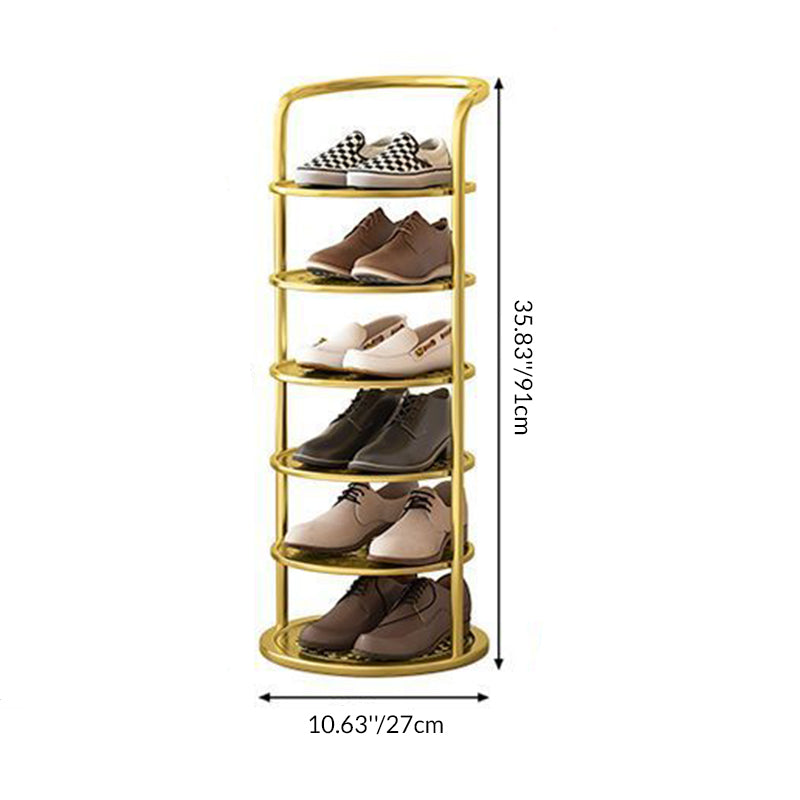 Round Tiered Metal Shoe Rack