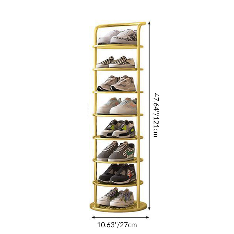 Round Tiered Metal Shoe Rack