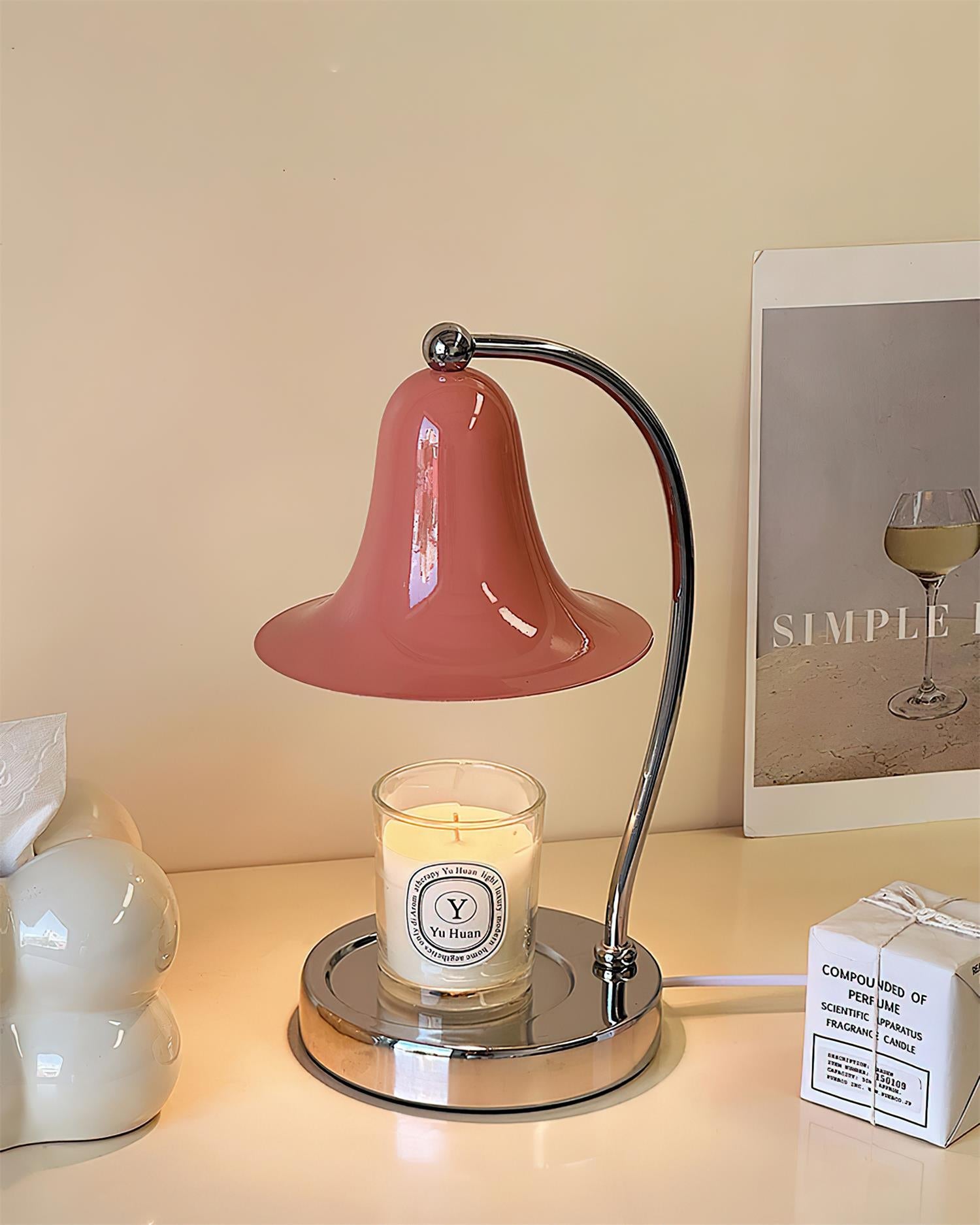 Bell Shade Tabletop Candle Warmer Lamp