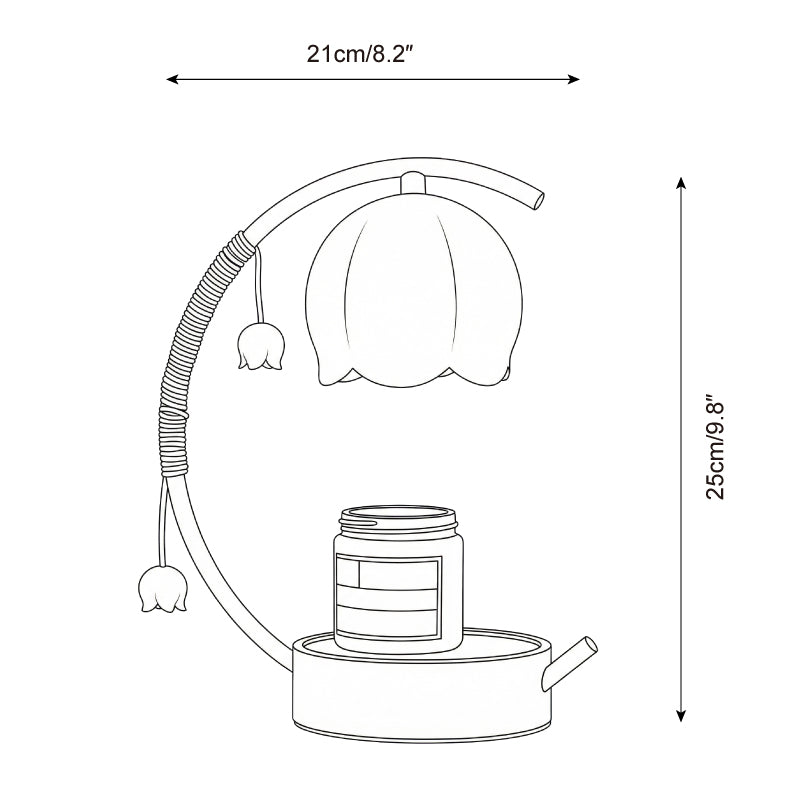 Minimal Arc Base Candle Warmer Lamp