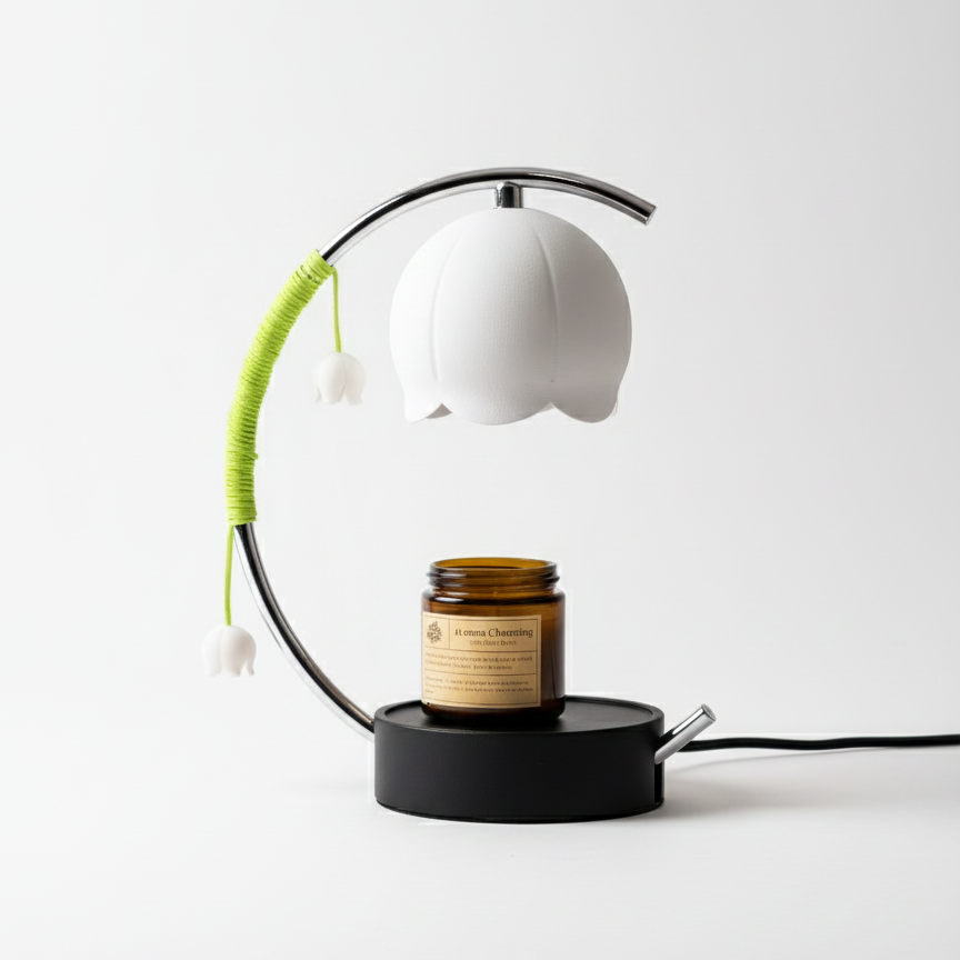 Minimal Arc Base Candle Warmer Lamp