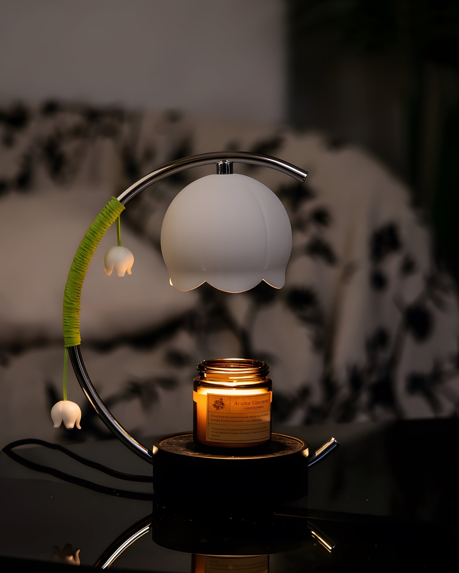 Minimal Arc Base Candle Warmer Lamp