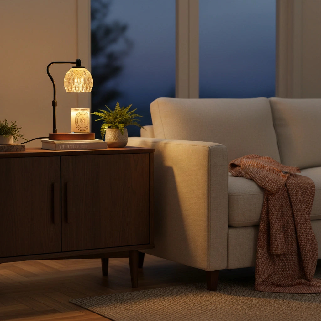 Black Crystal Candle Warmer Lamp