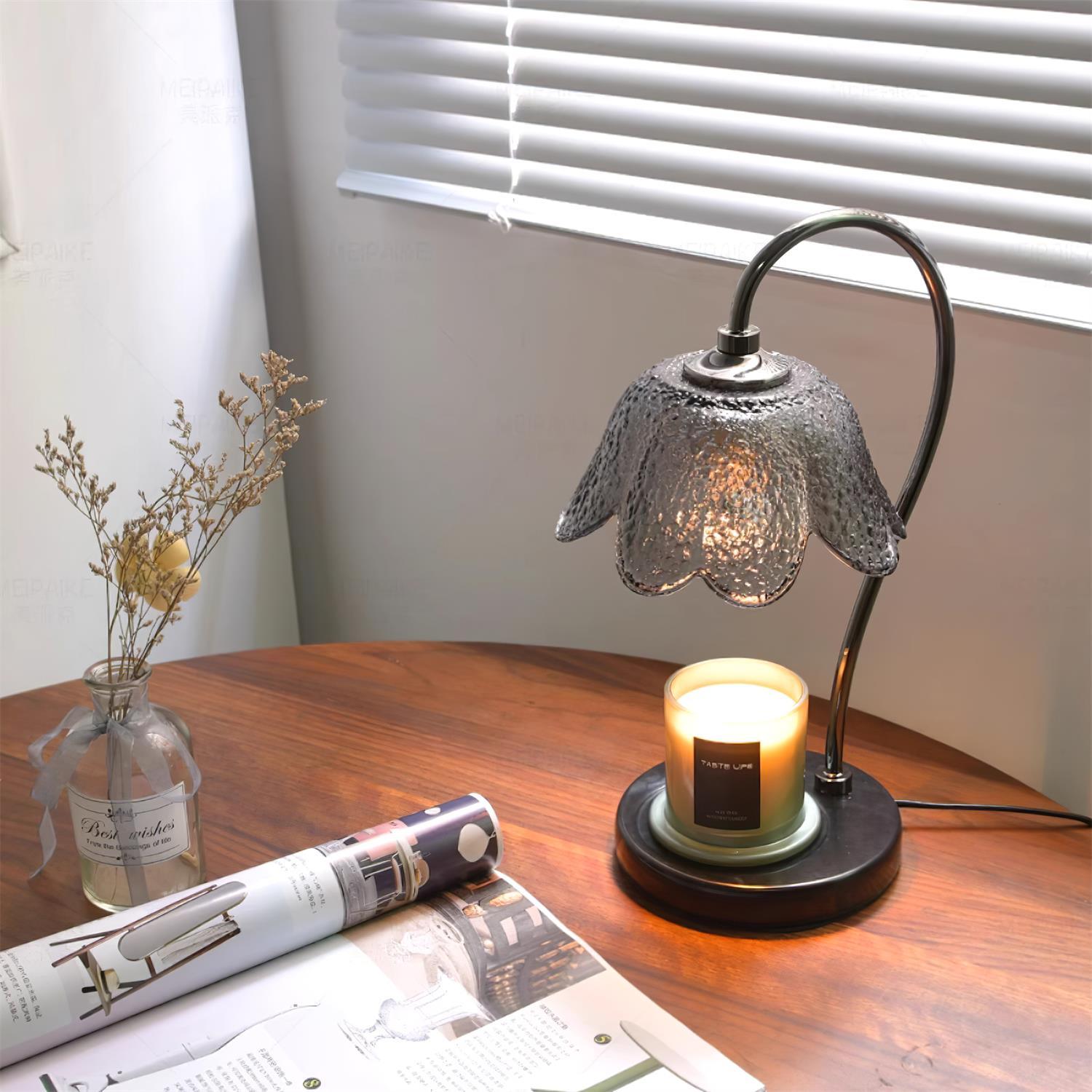 Black Bell Pendant Candle Warmer Lamp