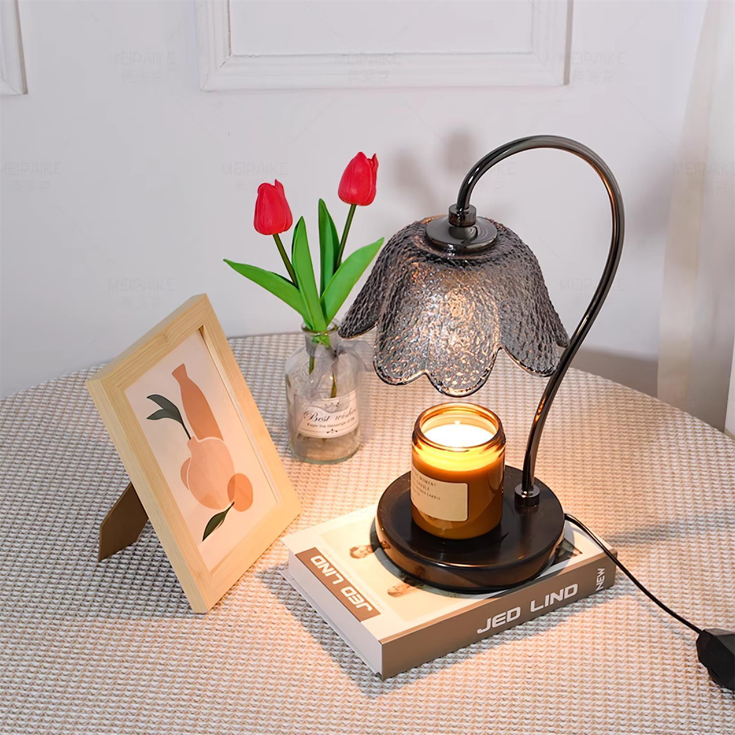 Black Bell Pendant Candle Warmer Lamp