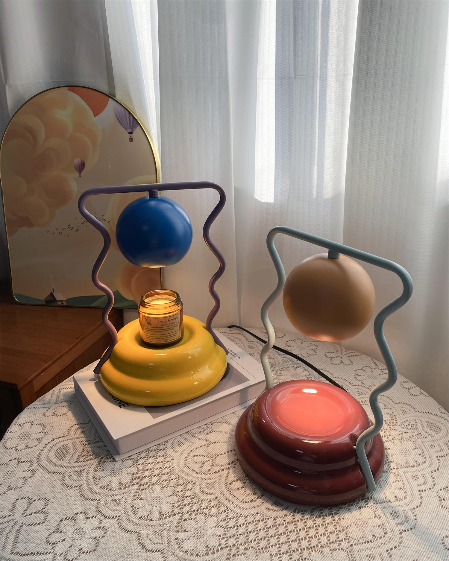 Hourglass Sculptural Candle Warmer Lamp