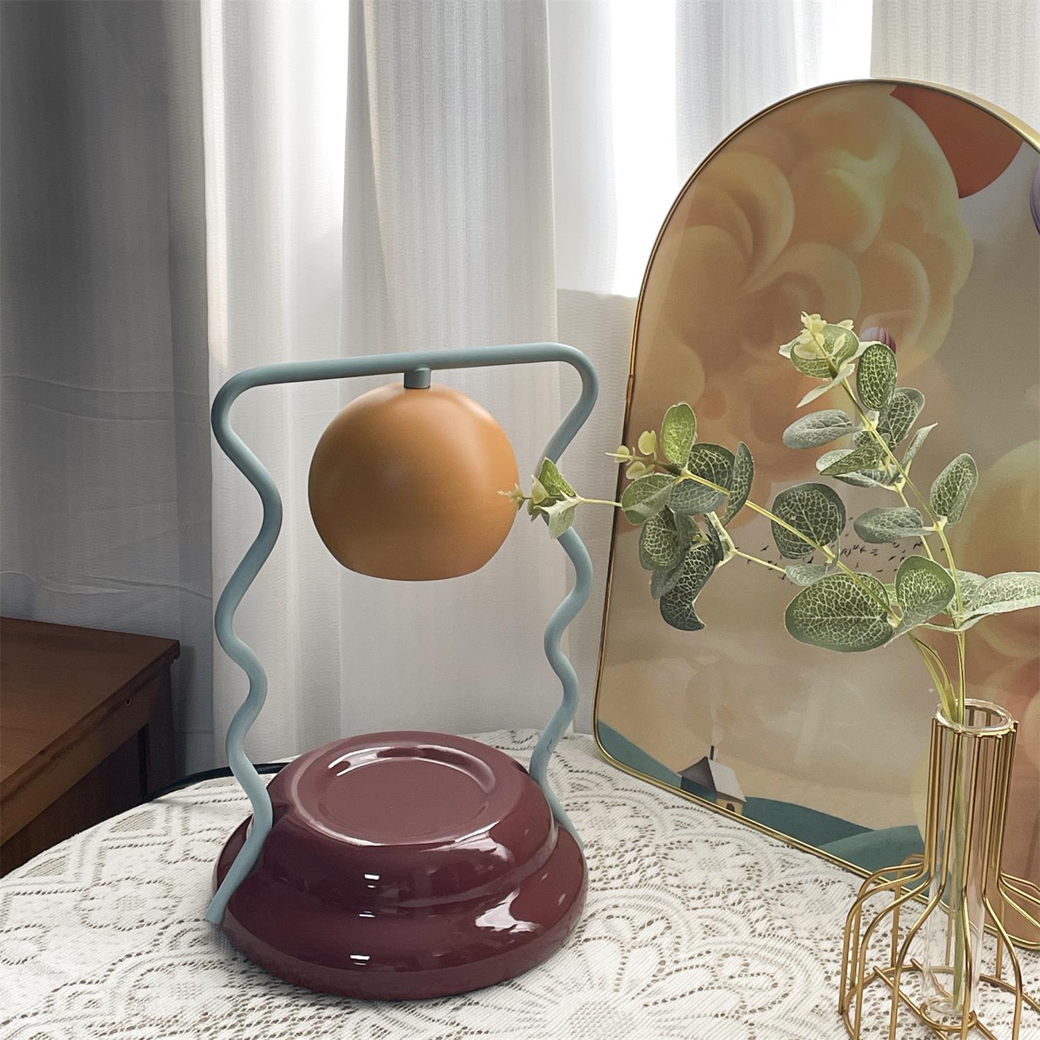 Hourglass Sculptural Candle Warmer Lamp